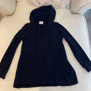 Black Hoodie with drawstrings - Size Small